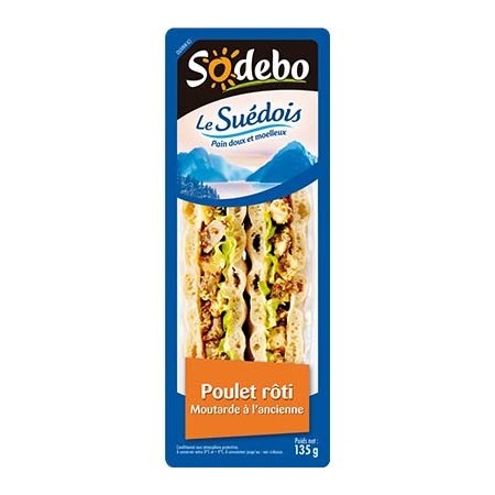 Sandwich Le Suédois Poulet rôti/moutarde